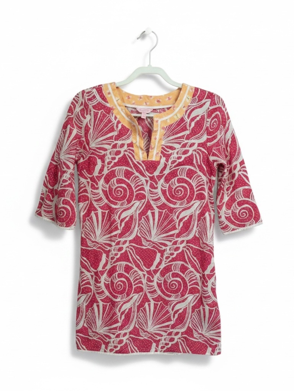 Lilly Pulitzer Shell Print Caftan Swim Coverup Size S